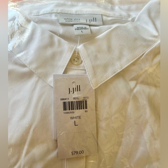JJill NWT Classic White Button-Down Shirt—Size Regular L - Picture 4 of 4